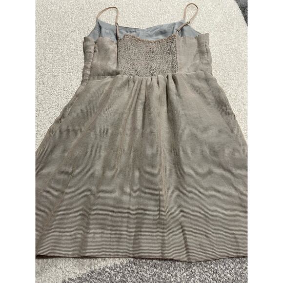 BCBGeneration Large Sleeveless Sweetheart Neck Mini Dress Pockets Tan MSRP $128 - Picture 7 of 12